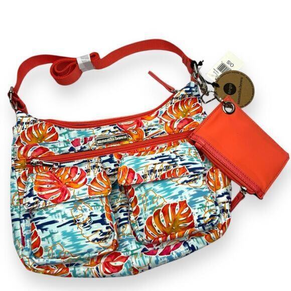 SAMANTHA BROWN To-Go Double Pocket Hobo Bag‎ Paradise Waters - Picture 1 of 8